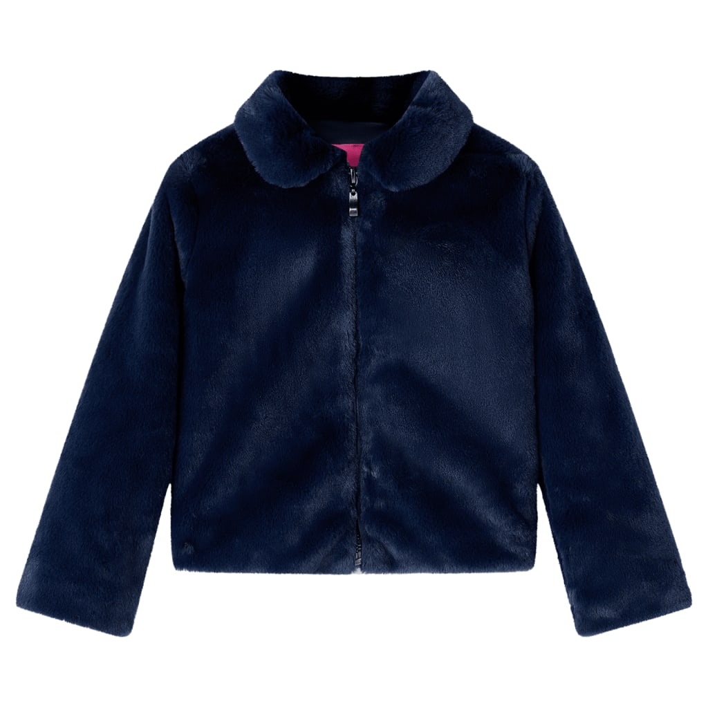 Kinderjas 104 kunstvacht marineblauw is nu te koop bij PeponiXL, paradijselijk wonen!