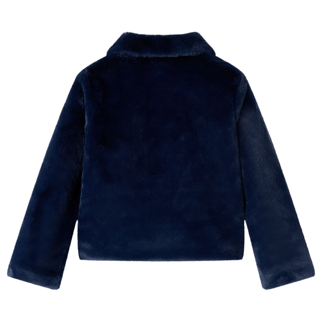 Kinderjas 104 kunstvacht marineblauw is nu te koop bij PeponiXL, paradijselijk wonen!