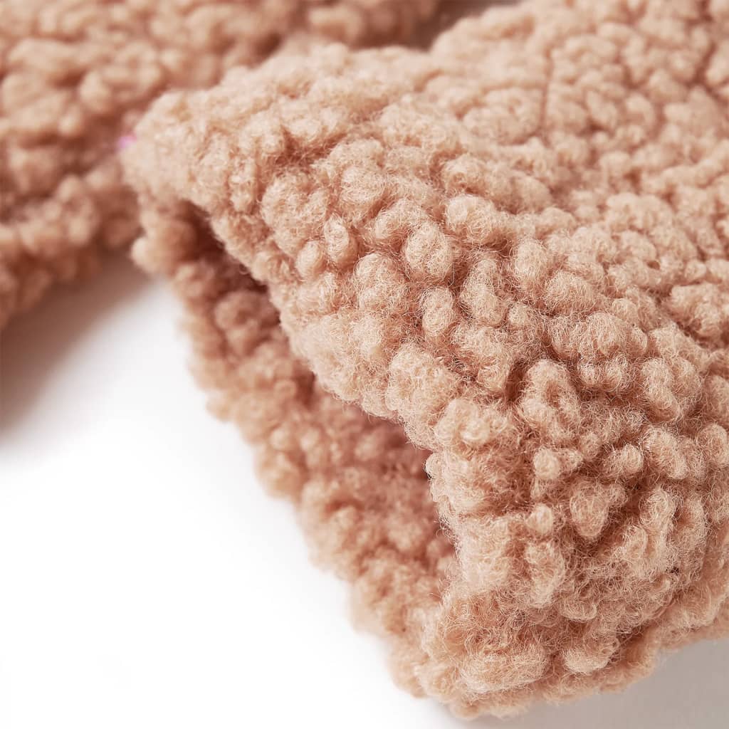 Kinderjas met capuchon 140 teddy kunstvacht lichtcognackleurig is nu te koop bij PeponiXL, paradijselijk wonen!