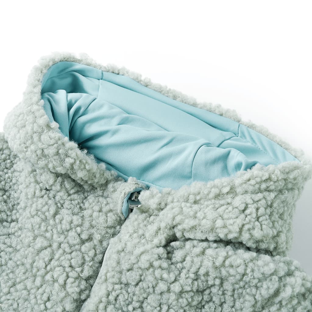 Kinderjas met capuchon teddy 92 kunstvacht mintgroen is nu te koop bij PeponiXL, paradijselijk wonen!