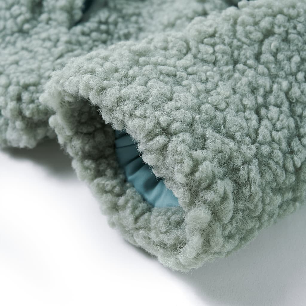 Kinderjas met capuchon teddy 116 kunstvacht mintkleurig is nu te koop bij PeponiXL, paradijselijk wonen!