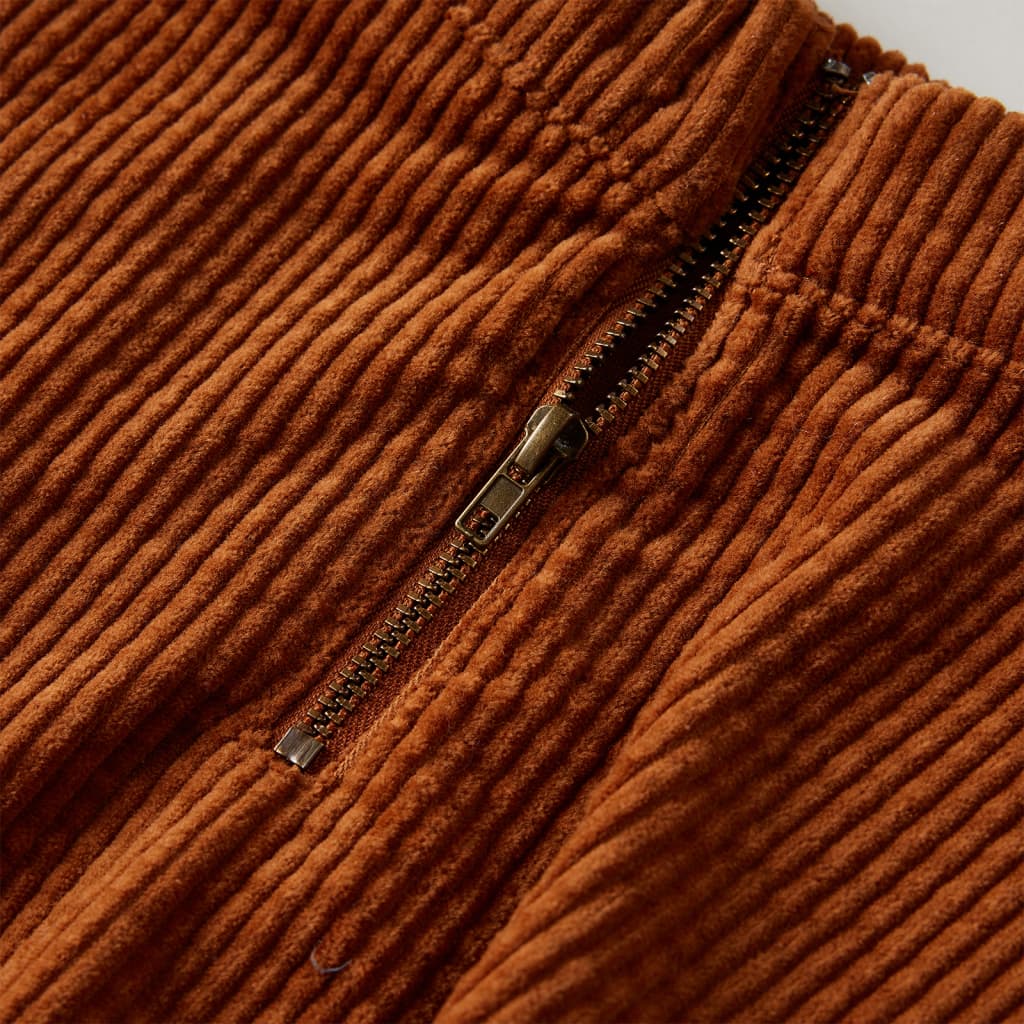 Kinderrok met zakken ribfluweel 104 cognackleurig is nu te koop bij PeponiXL, paradijselijk wonen!