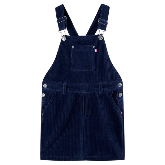 Kindertuinjurk 92 ribfluweel marineblauw is nu te koop bij PeponiXL, paradijselijk wonen!