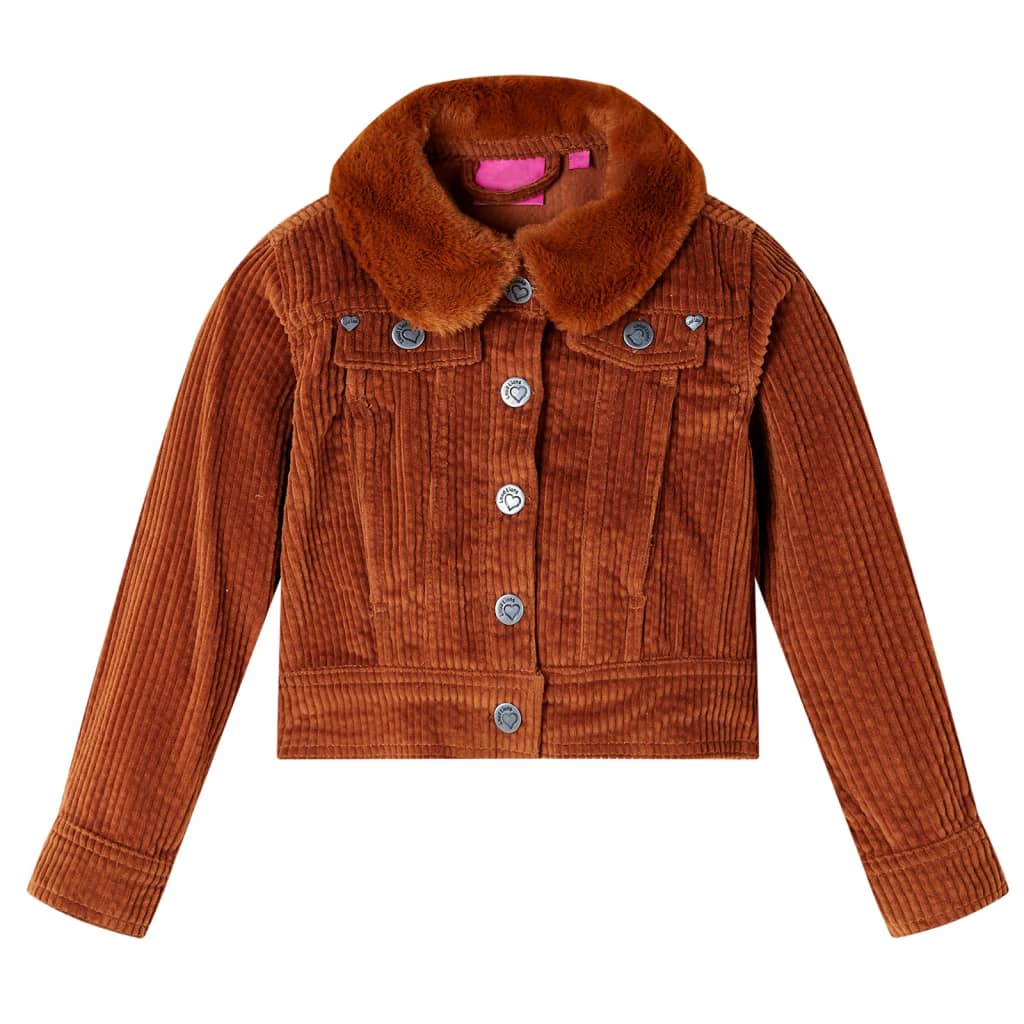 Kinderjas 92 ribfluweel cognackleurig is nu te koop bij PeponiXL, paradijselijk wonen!
