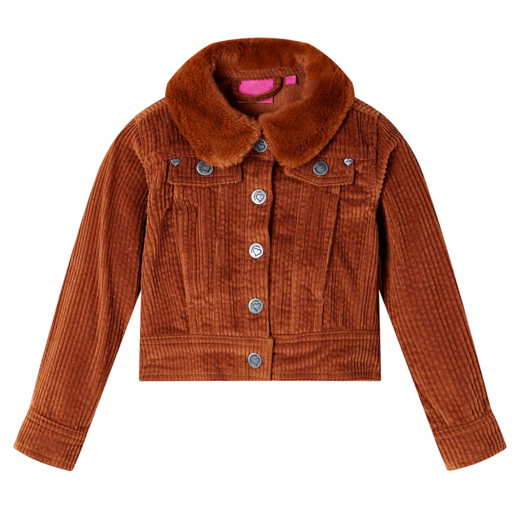 Kinderjas 104 ribfluweel cognackleurig is nu te koop bij PeponiXL, paradijselijk wonen!