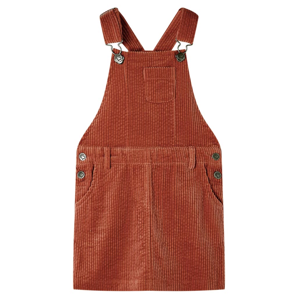 Kindertuinjurk 104 ribfluweel cognackleurig is nu te koop bij PeponiXL, paradijselijk wonen!