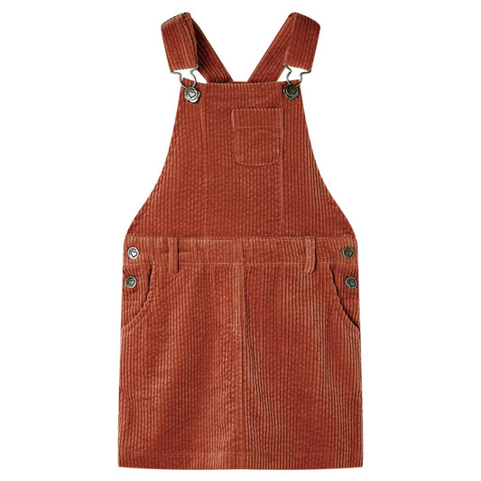 Kindertuinjurk 104 ribfluweel cognackleurig is nu te koop bij PeponiXL, paradijselijk wonen!