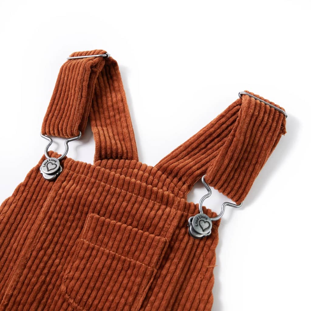 Kindertuinjurk 104 ribfluweel cognackleurig is nu te koop bij PeponiXL, paradijselijk wonen!