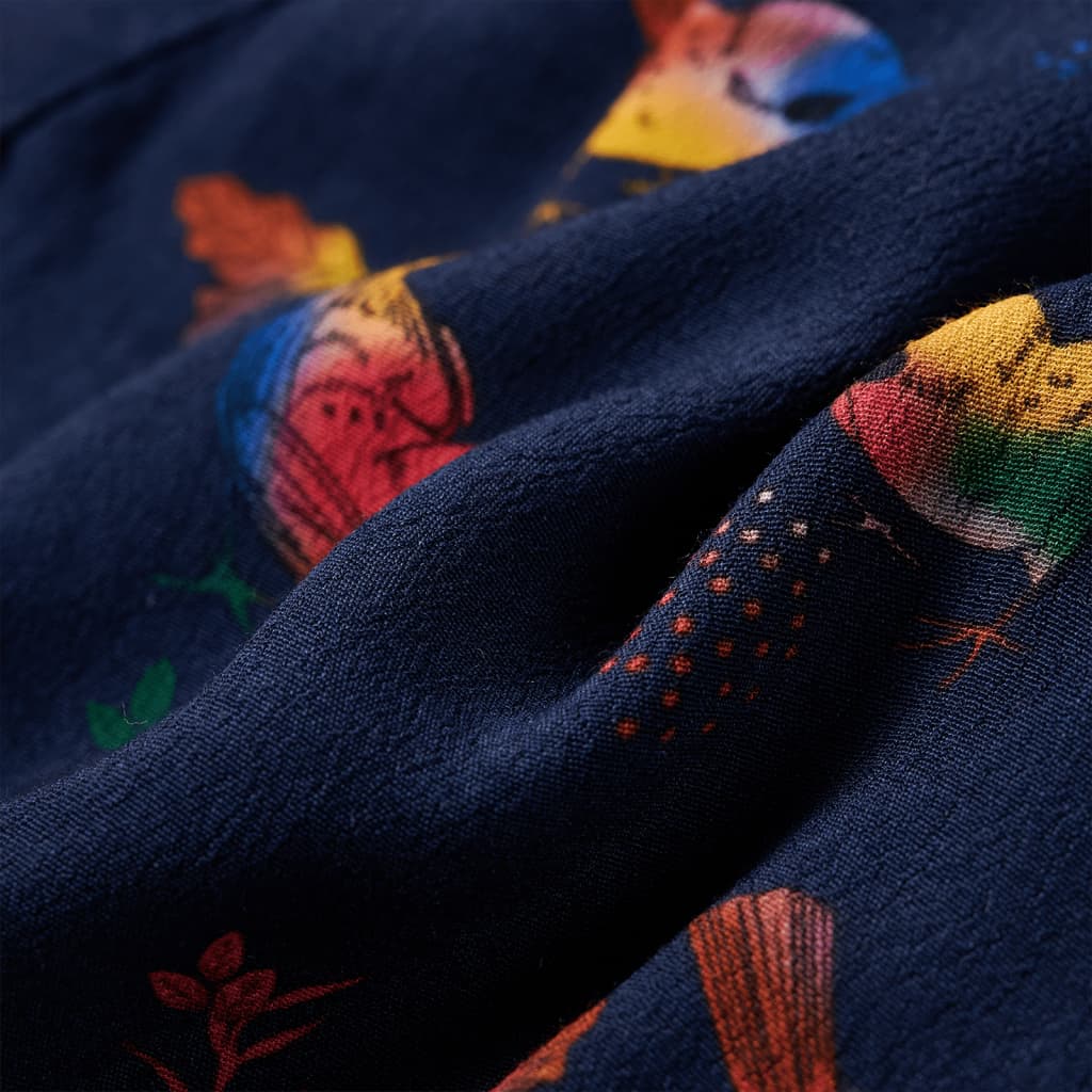 Kinderjurk met lange mouwen 140 marineblauw is nu te koop bij PeponiXL, paradijselijk wonen!