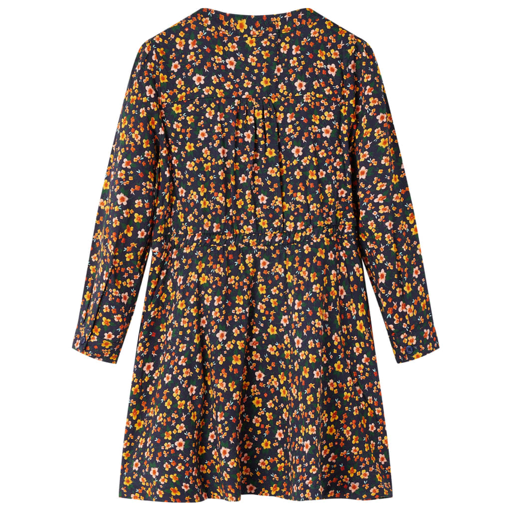 Kinderjurk met lange mouwen 92 marineblauw is nu te koop bij PeponiXL, paradijselijk wonen!