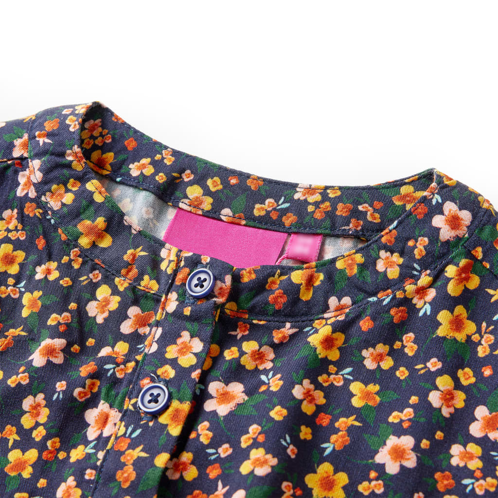 Kinderjurk met lange mouwen 128 marineblauw is nu te koop bij PeponiXL, paradijselijk wonen!