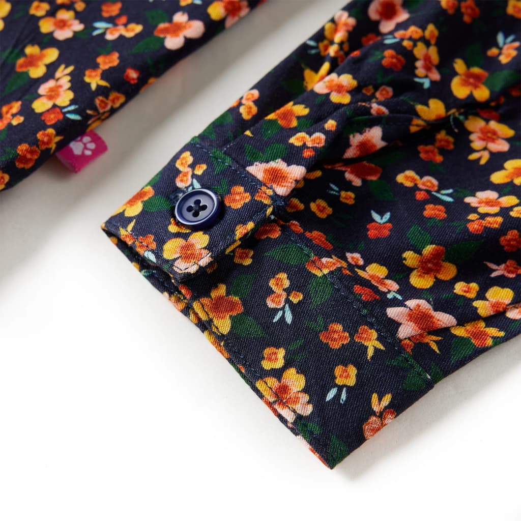 Kinderoverhemd met bandkraag 104 marineblauw is nu te koop bij PeponiXL, paradijselijk wonen!