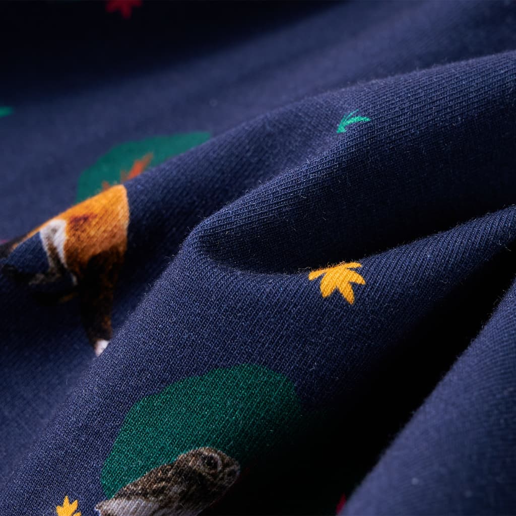 Kinderjurk lange mouwen en trekkoord 92 marineblauw is nu te koop bij PeponiXL, paradijselijk wonen!