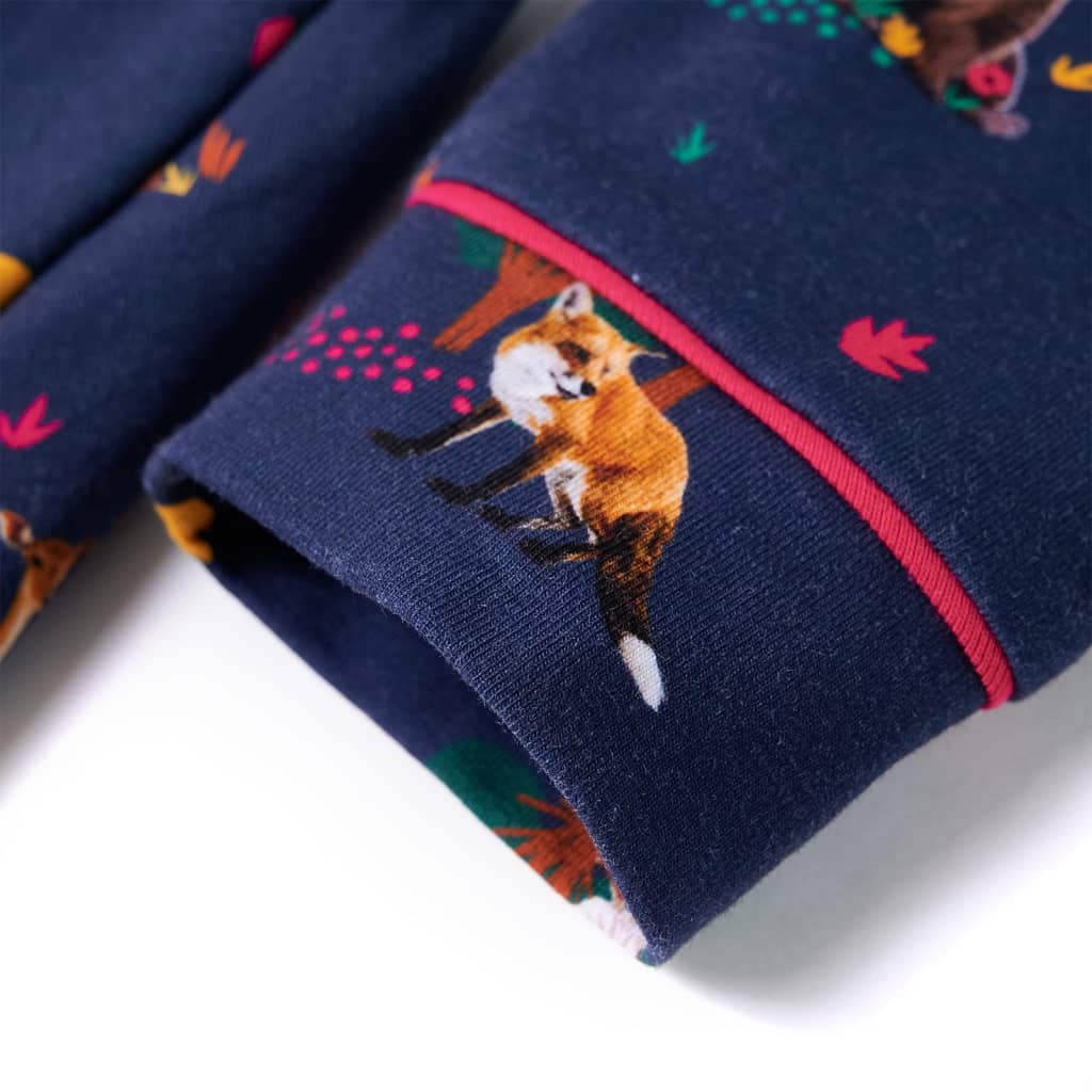 Kinderjurk lange mouwen en trekkoord 128 marineblauw is nu te koop bij PeponiXL, paradijselijk wonen!