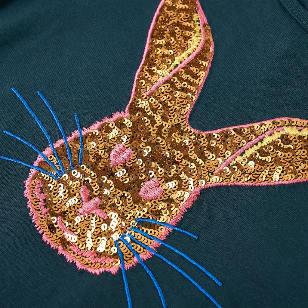 Kindershirt met lange mouwen 104 donkergroen is nu te koop bij PeponiXL, paradijselijk wonen!