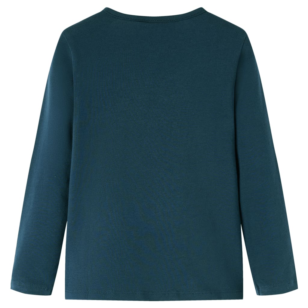 Kindershirt met lange mouwen 104 donkergroen is nu te koop bij PeponiXL, paradijselijk wonen!