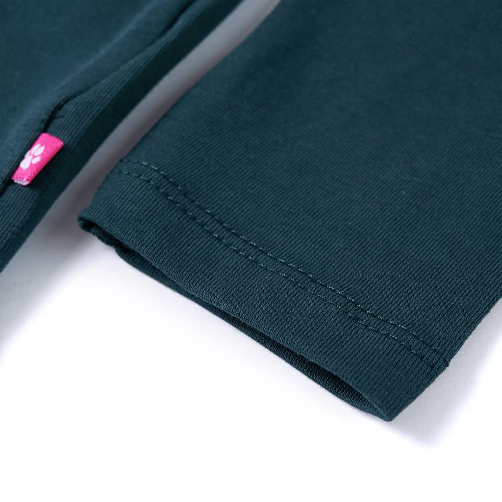 Kindershirt met lange mouwen 116 donkergroen is nu te koop bij PeponiXL, paradijselijk wonen!