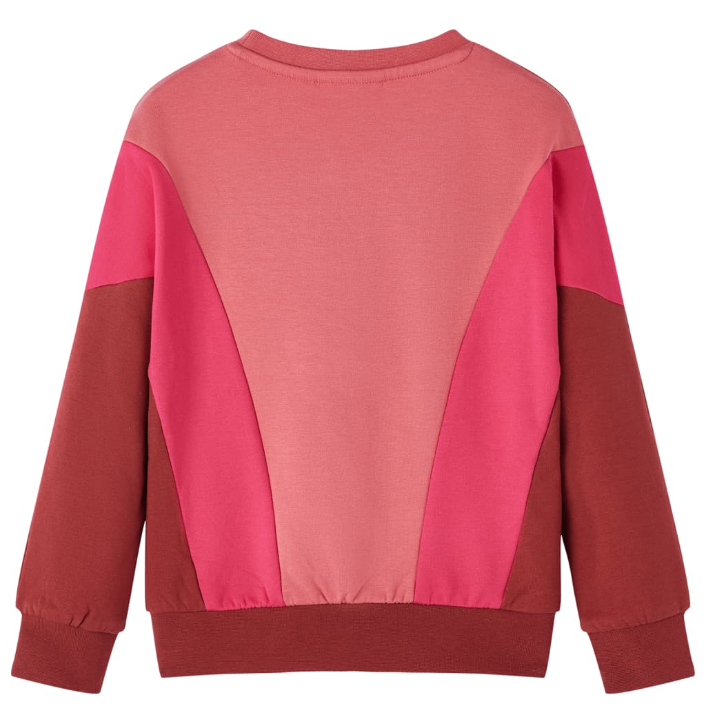 Kindertrui kleurenblok 92 roze en hennakleurig is nu te koop bij PeponiXL, paradijselijk wonen!
