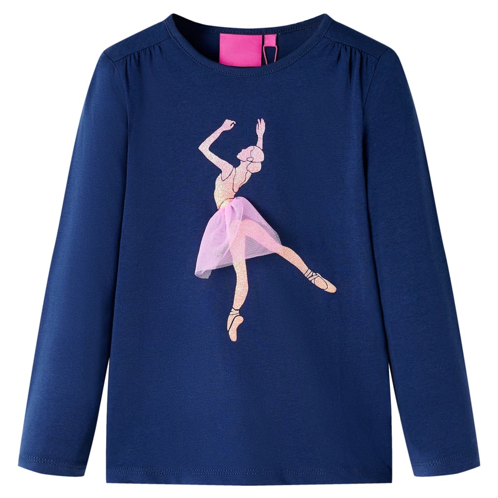 Kindershirt met lange mouwen 92 marineblauw is nu te koop bij PeponiXL, paradijselijk wonen!