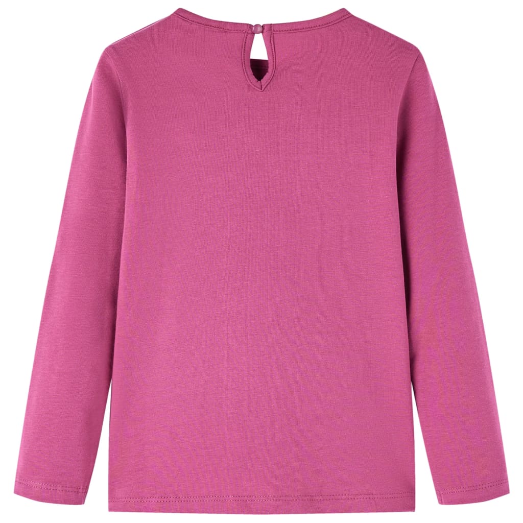Kindershirt met lange mouwen 116 frambooskleurig is nu te koop bij PeponiXL, paradijselijk wonen!