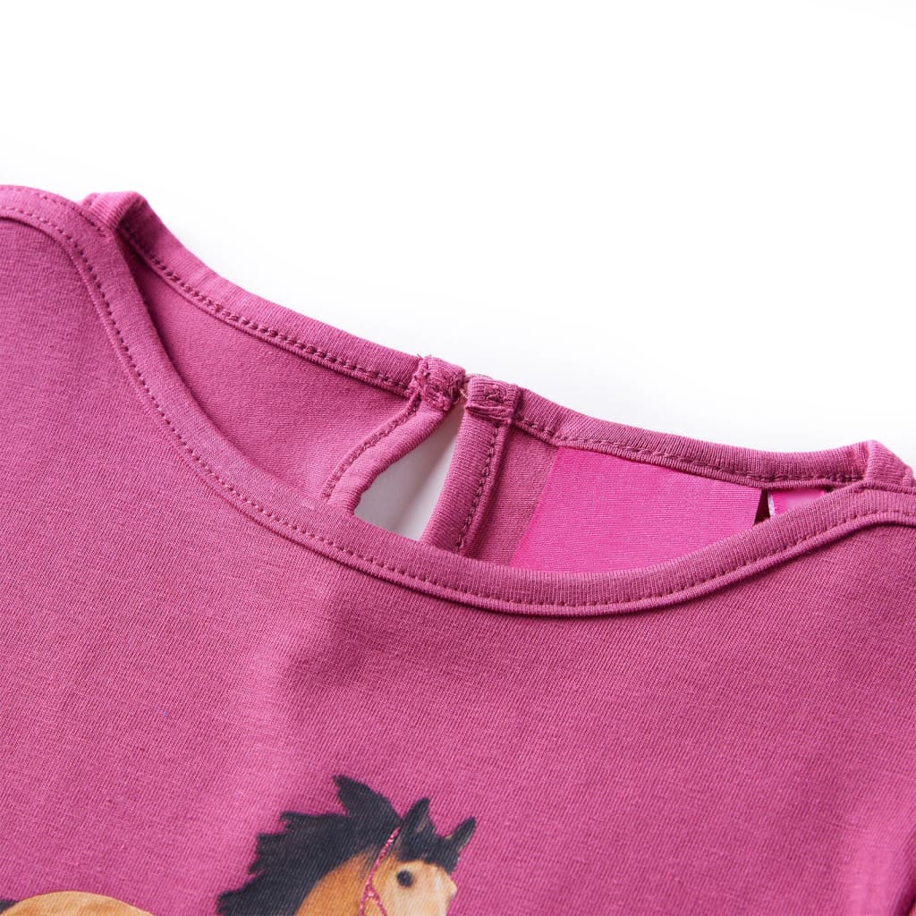 Kindershirt met lange mouwen 116 frambooskleurig is nu te koop bij PeponiXL, paradijselijk wonen!