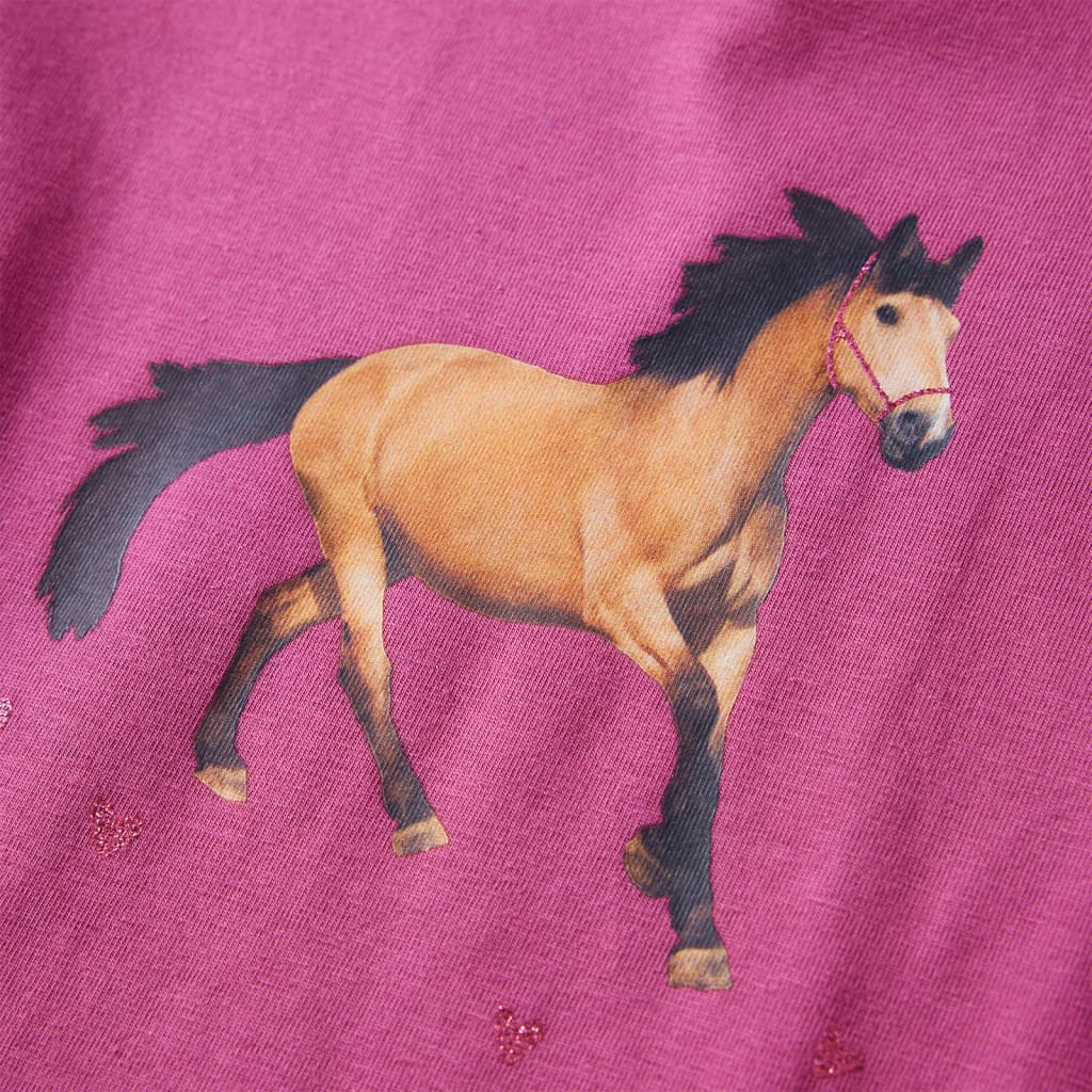 Kindershirt met lange mouwen 116 frambooskleurig is nu te koop bij PeponiXL, paradijselijk wonen!