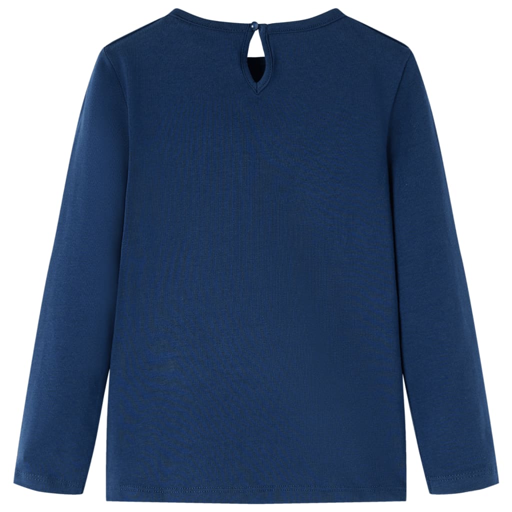 Kindershirt met lange mouwen 92 marineblauw is nu te koop bij PeponiXL, paradijselijk wonen!
