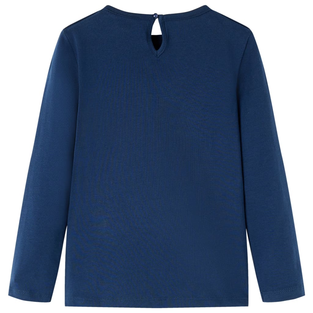 Kindershirt met lange mouwen 104 marineblauw is nu te koop bij PeponiXL, paradijselijk wonen!