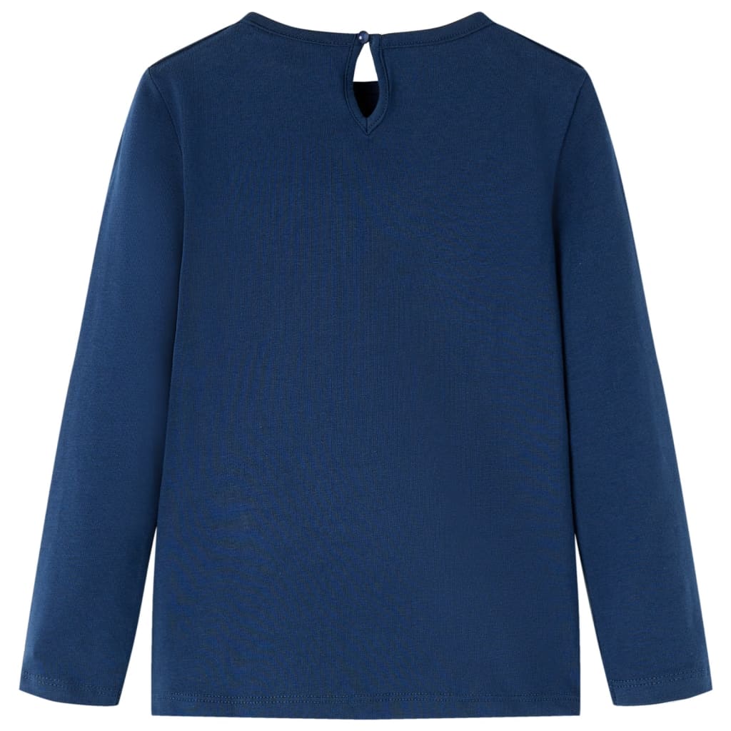 Kindershirt met lange mouwen 116 marineblauw is nu te koop bij PeponiXL, paradijselijk wonen!