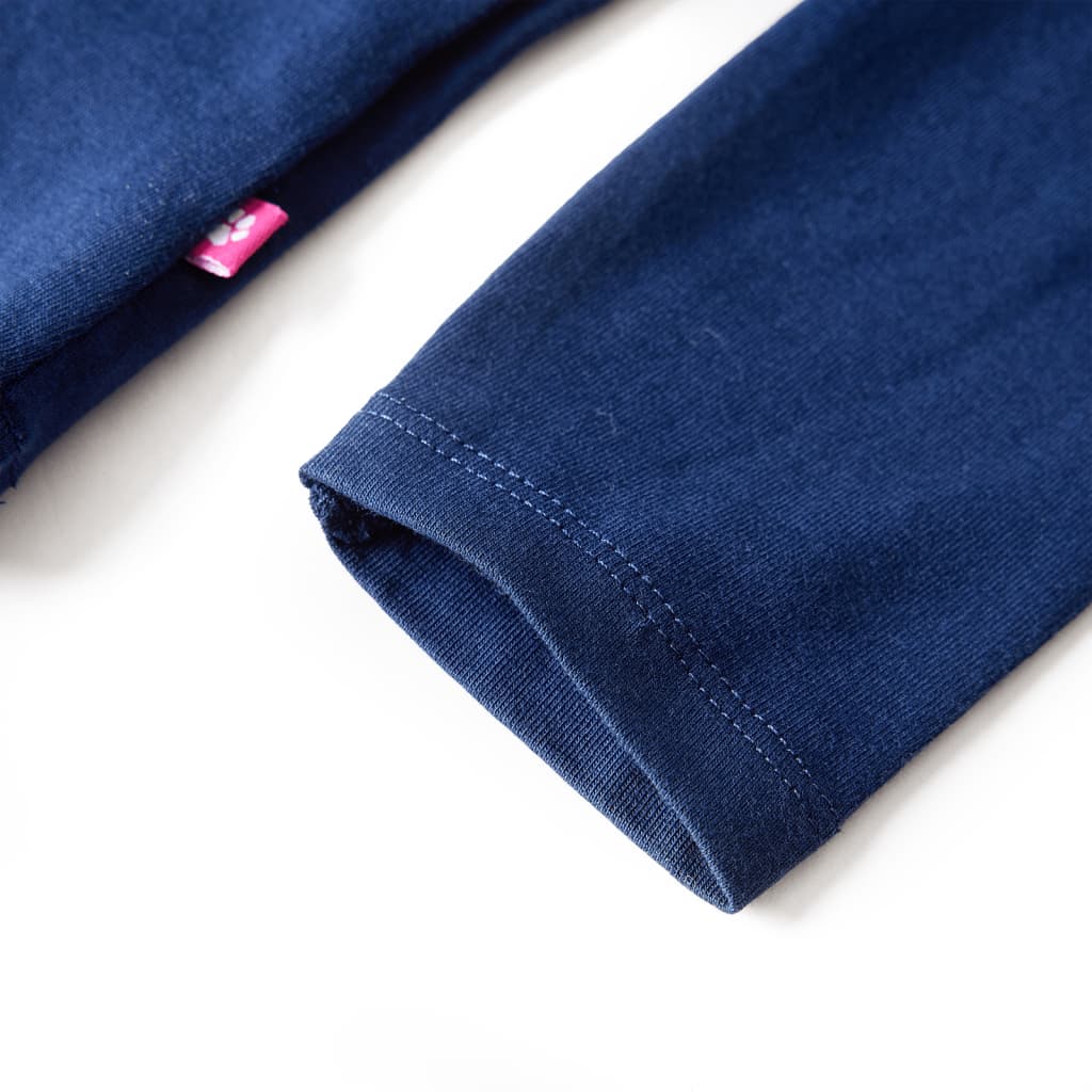 Kindershirt met lange mouwen 104 marineblauw is nu te koop bij PeponiXL, paradijselijk wonen!