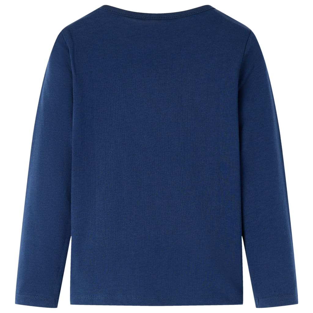 Kindershirt met lange mouwen 116 marineblauw is nu te koop bij PeponiXL, paradijselijk wonen!