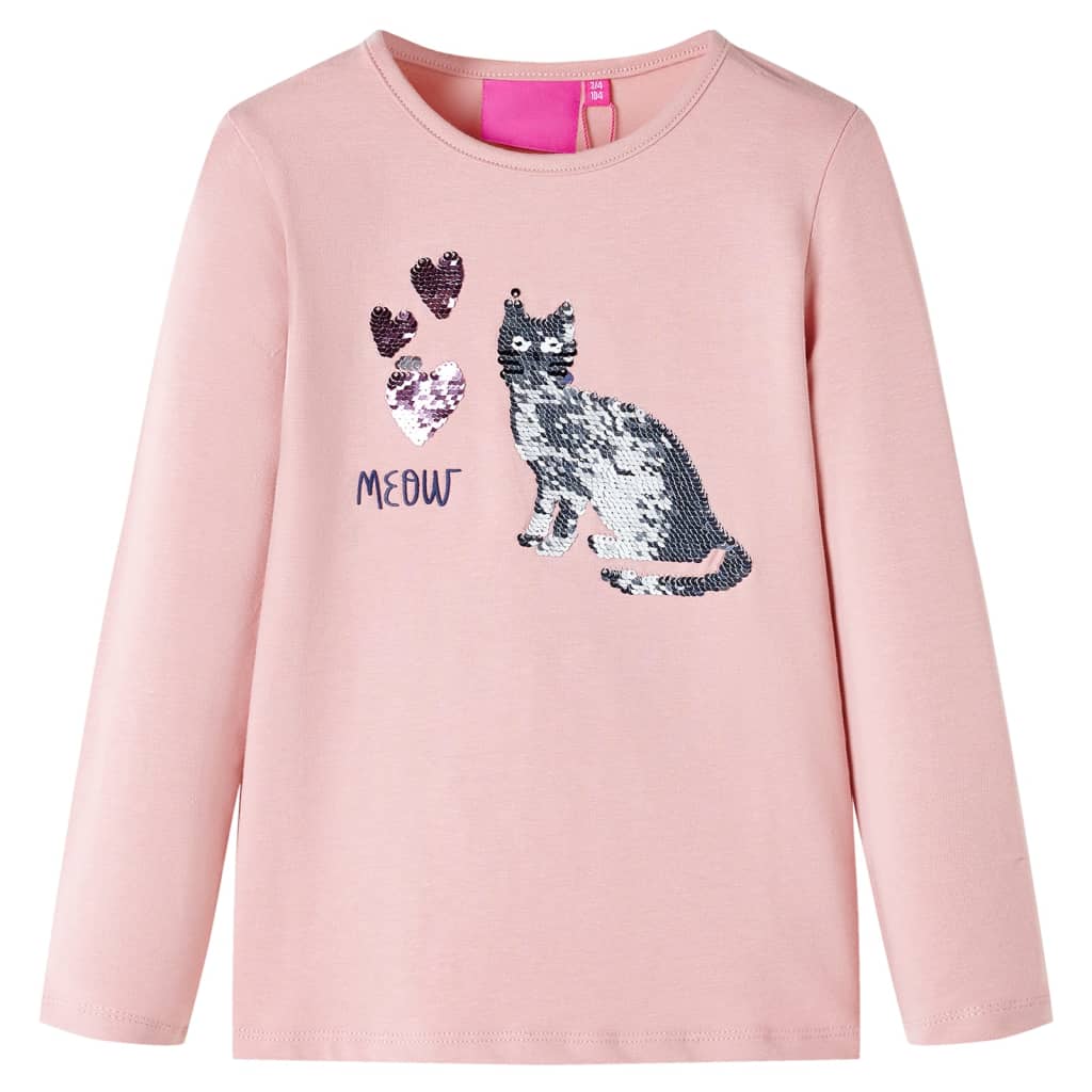 Kindershirt met lange mouwen 128 lichtroze is nu te koop bij PeponiXL, paradijselijk wonen!