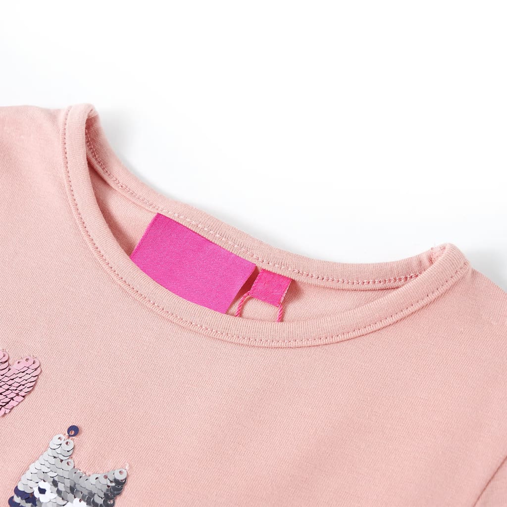 Kindershirt met lange mouwen 128 lichtroze is nu te koop bij PeponiXL, paradijselijk wonen!