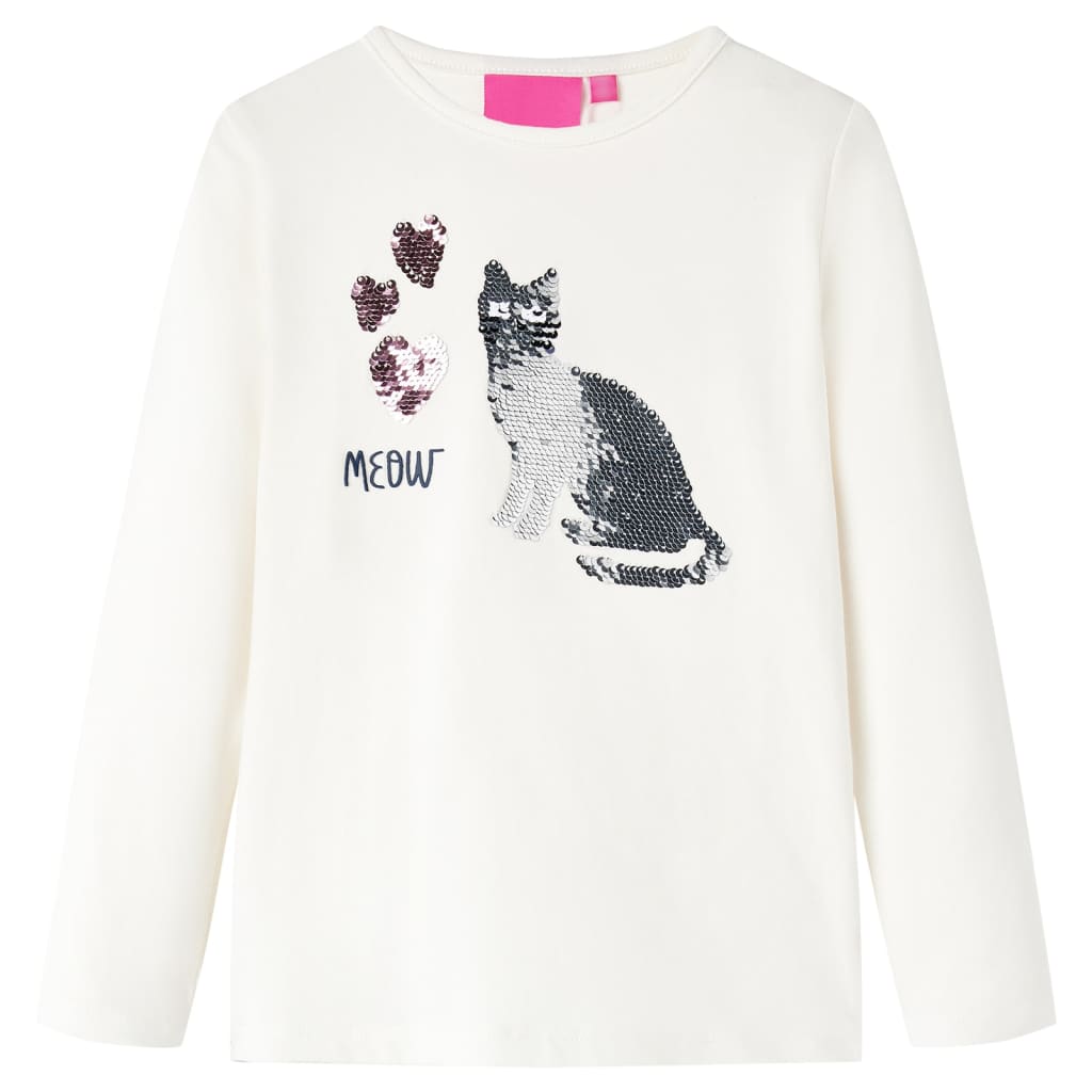 Kindershirt met lange mouwen 104 ecru is nu te koop bij PeponiXL, paradijselijk wonen!