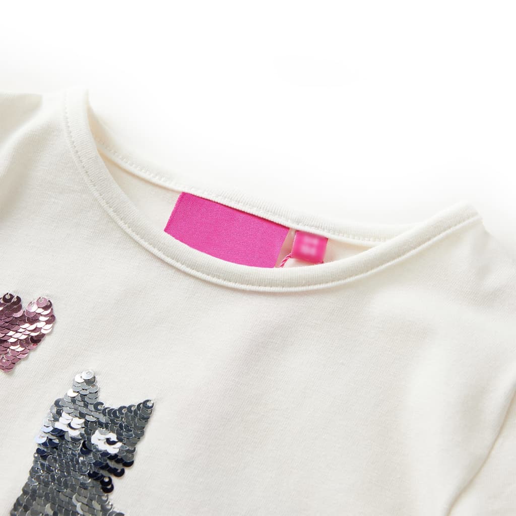 Kindershirt met lange mouwen 104 ecru is nu te koop bij PeponiXL, paradijselijk wonen!