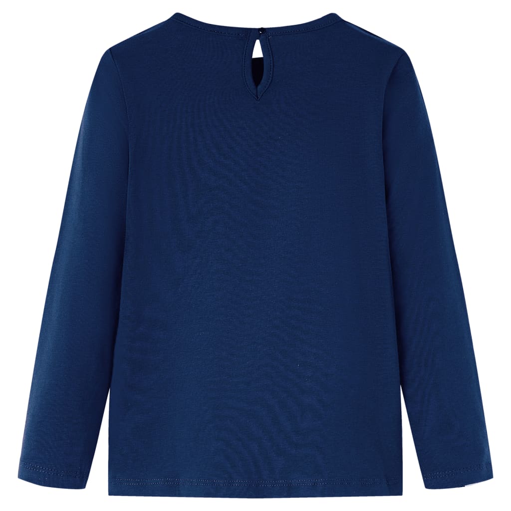 Kindershirt met lange mouwen 128 marineblauw is nu te koop bij PeponiXL, paradijselijk wonen!