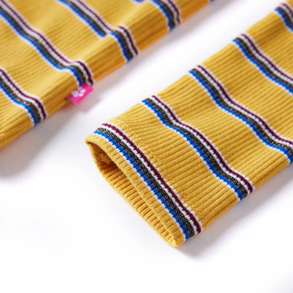 Kindershirt met lange mouwen 140 okerkleurig is nu te koop bij PeponiXL, paradijselijk wonen!