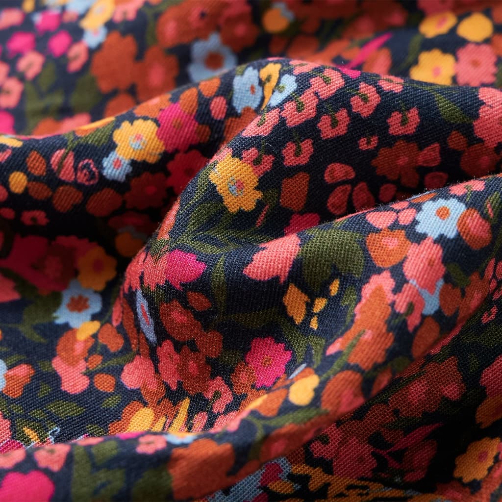 Kinderjurk met lange mouwen 104 marineblauw en denimblauw is nu te koop bij PeponiXL, paradijselijk wonen!