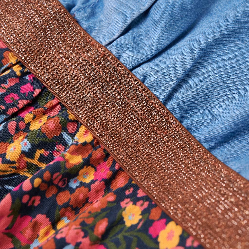 Kinderjurk met lange mouwen 116 marineblauw en denimblauw is nu te koop bij PeponiXL, paradijselijk wonen!