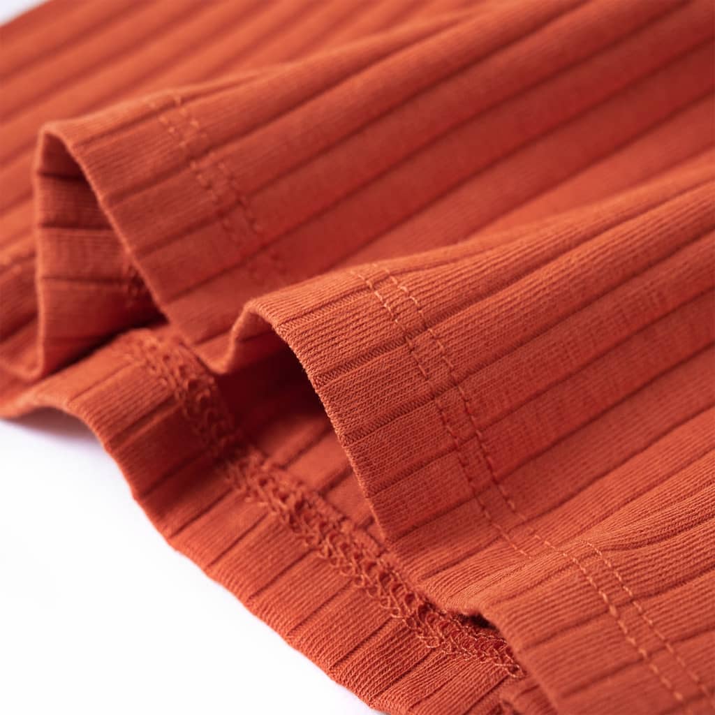 Kindershirt met lange mouwen 104 oranjebruin is nu te koop bij PeponiXL, paradijselijk wonen!