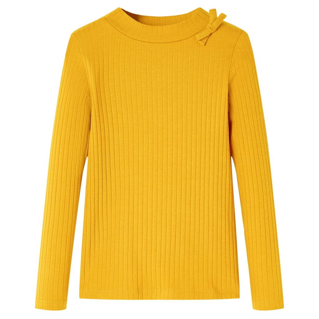 Kindershirt met lange mouwen 116 okerkleurig is nu te koop bij PeponiXL, paradijselijk wonen!