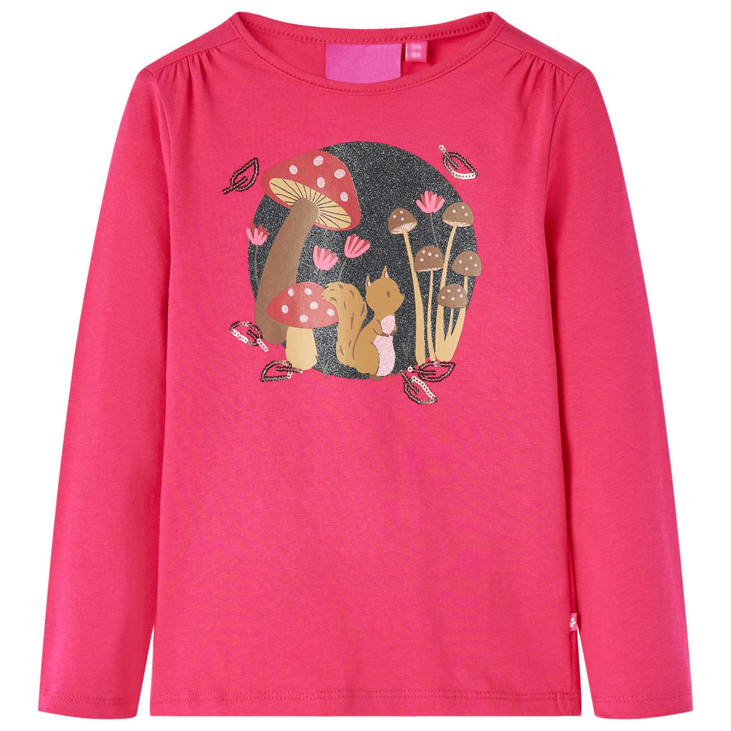 Kindershirt met lange mouwen 104 felroze is nu te koop bij PeponiXL, paradijselijk wonen!