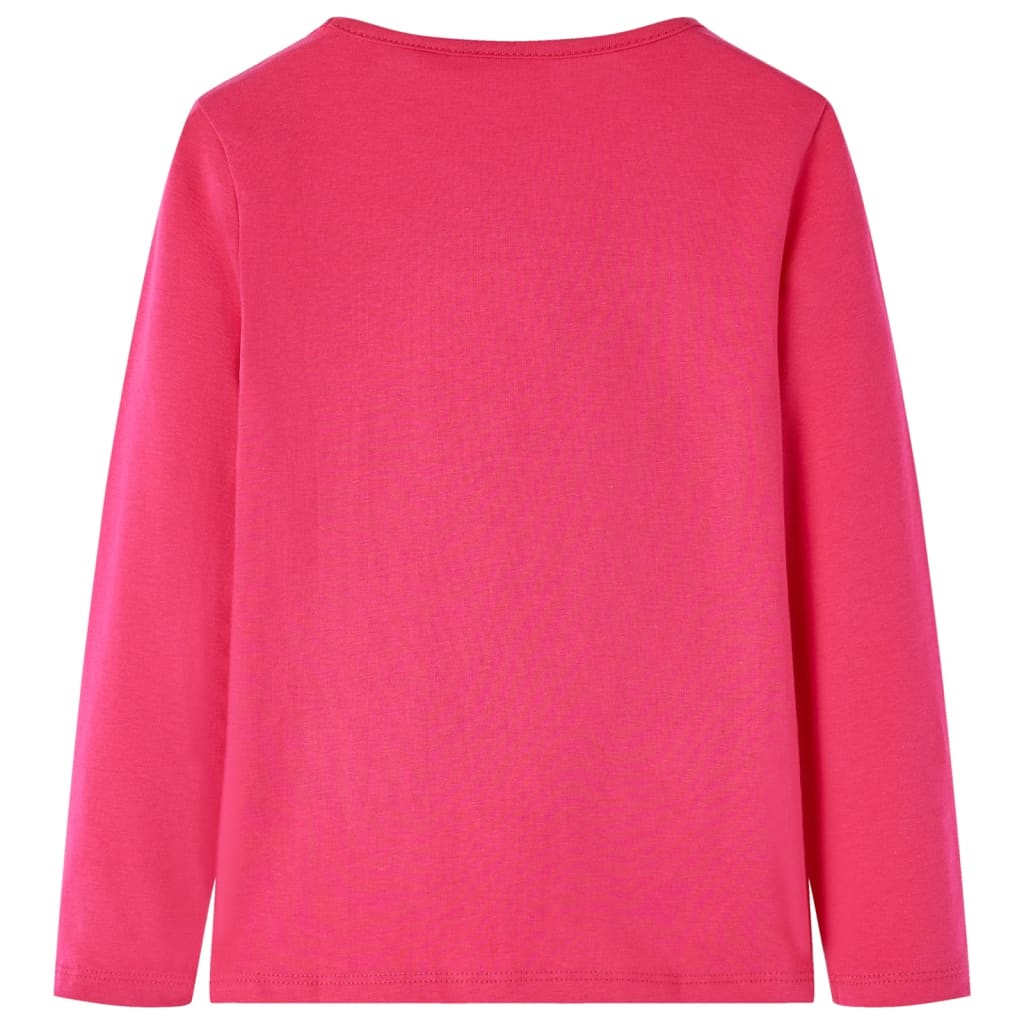 Kindershirt met lange mouwen 104 felroze is nu te koop bij PeponiXL, paradijselijk wonen!