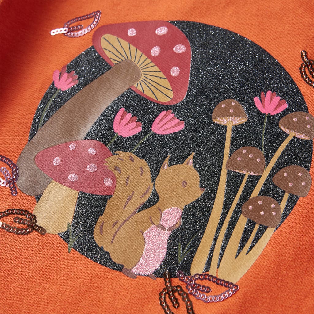 Kindershirt met lange mouwen 92 oranjebruin is nu te koop bij PeponiXL, paradijselijk wonen!