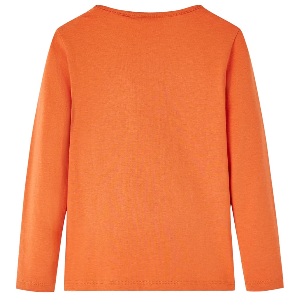 Kindershirt met lange mouwen 116 oranjebruin is nu te koop bij PeponiXL, paradijselijk wonen!
