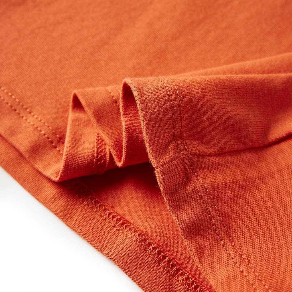 Kindershirt met lange mouwen 116 oranjebruin is nu te koop bij PeponiXL, paradijselijk wonen!