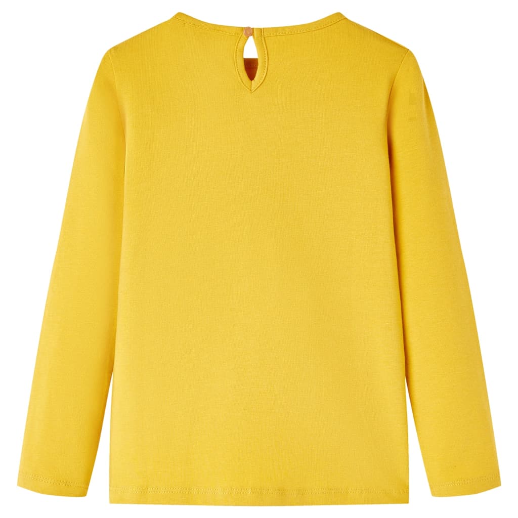 Kindershirt met lange mouwen 140 okerkleurig is nu te koop bij PeponiXL, paradijselijk wonen!