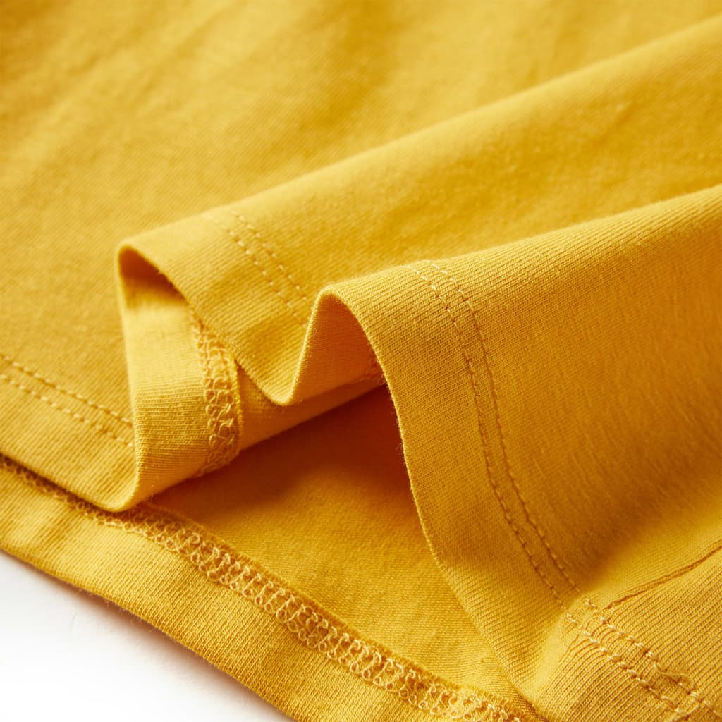 Kindershirt met lange mouwen 140 okerkleurig is nu te koop bij PeponiXL, paradijselijk wonen!