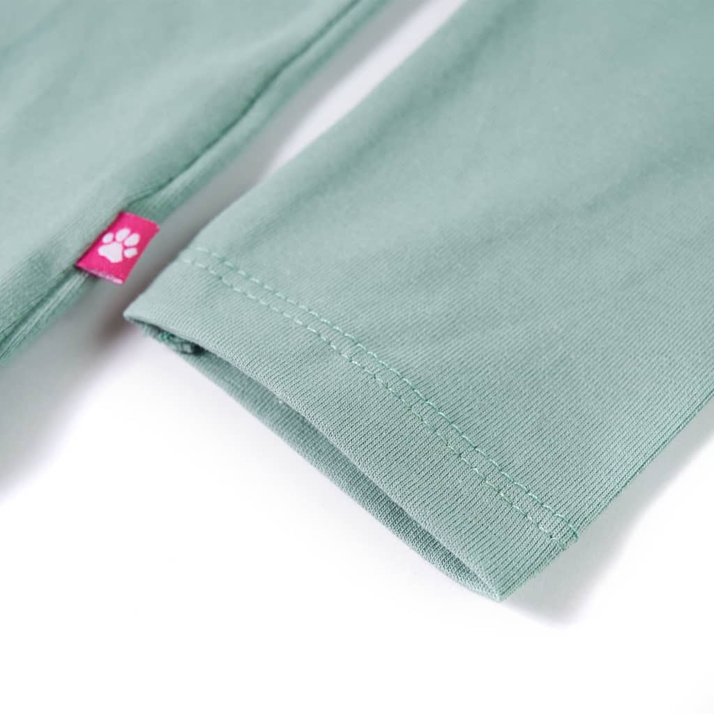 Kindershirt met lange mouwen 116 middelmintkleurig is nu te koop bij PeponiXL, paradijselijk wonen!