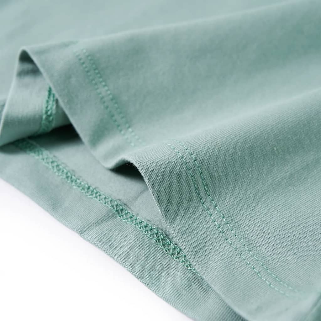 Kindershirt met lange mouwen 116 middelmintkleurig is nu te koop bij PeponiXL, paradijselijk wonen!
